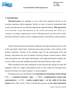 An introduction of Microprocessors