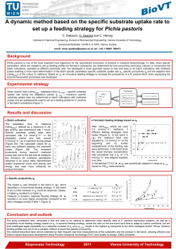 A dynamic method based on the specific substrate uptake rate to set