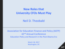 New Roles that University CFOs Must Play Neil