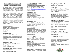 2016-2017 Calendar - Garden Club of Harrington Park
