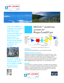 MEDALTM membrane systems for Biogas/Landfill gas