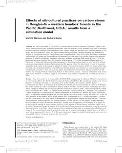 Effects of silvicultural practices on carbon stores in Douglas