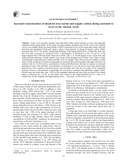 Increased concentrations of dissolved trace metals and organic