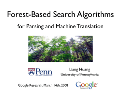 Forest-Based Search Algorithms - College of Engineering | Oregon