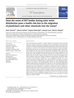 Does the reuse of PET bottles during solar water disinfection pose a