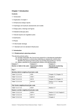 Schedule 6 Infrastructure design planning
