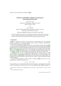 Existence of self-similar evolution of crystals grown from