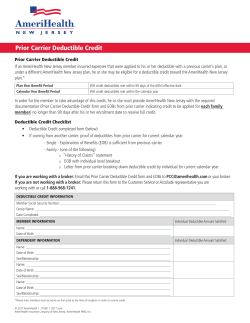 Prior Carrier Deductible Credit