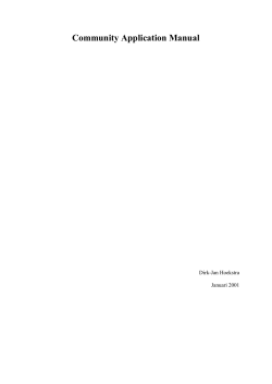 Community manual