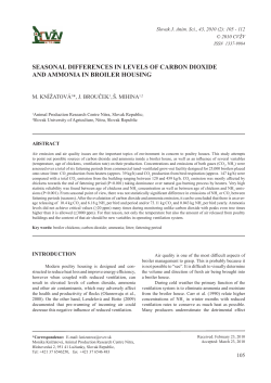 SeaSonal dIfferenceS In levelS of carbon dIoxIde and