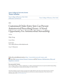 Customized Order-Entry Sets Can Prevent