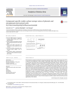 Compound-specific stable carbon isotope ratios of phenols and