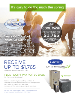 Cool Cash Rebates - Dunn Heating and Air Conditioning