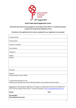 our 2017 Food Trade Stand Application Form