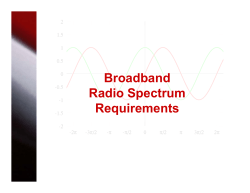 Broadband Radio Spectrum Requirements