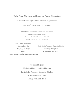 Finite State Machines and Recurrent Neural Networks