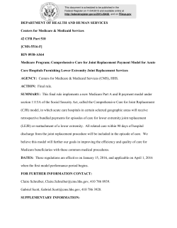 A new Medicare Part A and B payment model under section 1115A