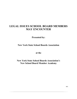 legal issues school board members may encounter