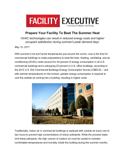 Prepare Your Facility To Beat The Summer Heat