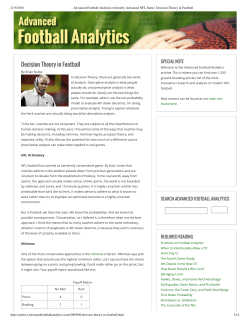 Decision Theory in Football