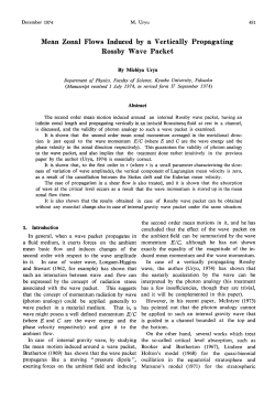 Mean Zonal Flows Induced by a Vertically Propagating Rossby