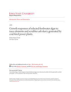 Growth responses of selected freshwater algae to trace elements