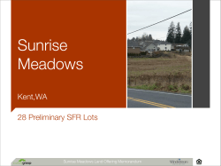 Kent,WA 28 Preliminary SFR Lots