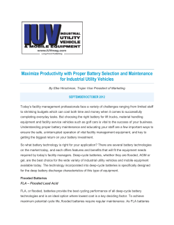 Maximize Productivity with Proper Battery Selection