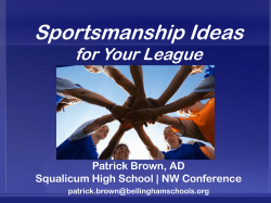 Sportsmanship Ideas for your league