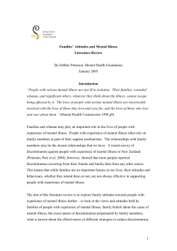 Literature Review - Mental Health Foundation of New Zealand