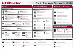 Security 2.0&trade; Access Control Solutions MyQ&reg; Technology