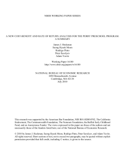 A New Cost-Benefit and Rate of Return Analysis for the Perry