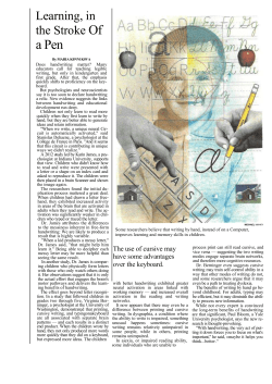 The use of cursive may have some advantages over the keyboard