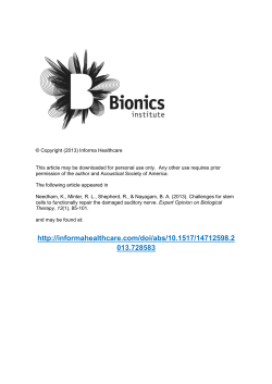 3.1 Differentiation of stem cells into an auditory neural phenotype