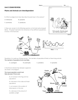 Unit 5 EXAM REVIEW: Plants and Animals are