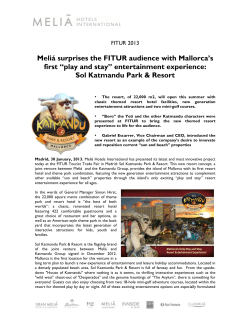 Meli&aacute; surprises the FITUR audience with Mallorca`s first &ldquo;play and