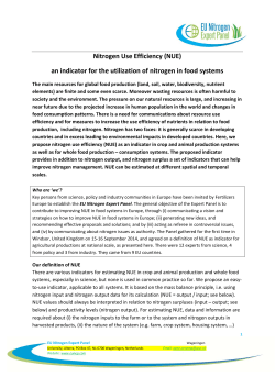 Nitrogen Use Efficiency (NUE)