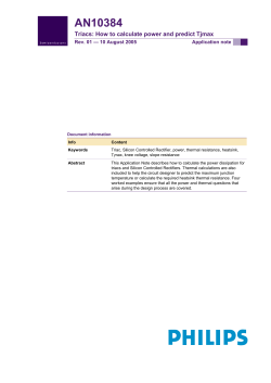 AN10384 Triacs: How to calculate power and predict Tjmax