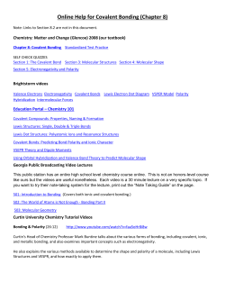 Online Help for Covalent Bonding (Chapter 8)