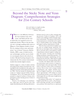 Beyond the Sticky Note and Venn Diagram: Comprehension
