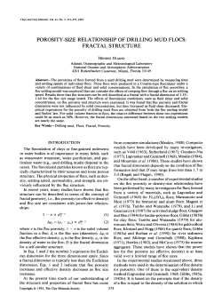 porosity-size relationship of drilling mud flocs: fractal structure