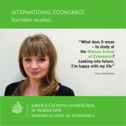 international economics Bachelor studies