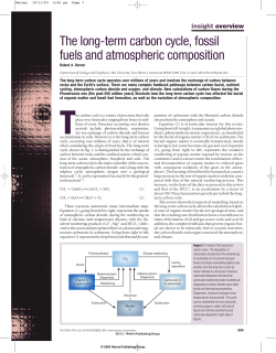 Berner, 2013. &ldquo;The long-term carbon cycle, fossil fuels and