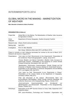 1. Project title: &ldquo;West African traders as translators