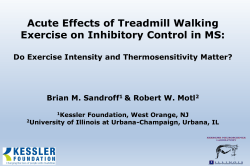 Acute Effects of Treadmill Walking Exercise on Inhibitory Control in MS