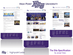 The Site Specification - High Point University