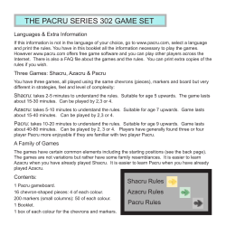 THE PACRU SERIES 302 GAME SET