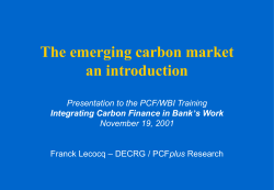 State and Trends of the carbon market