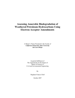 Assessing Anaerobic Biodegradation of Weathered Petroleum