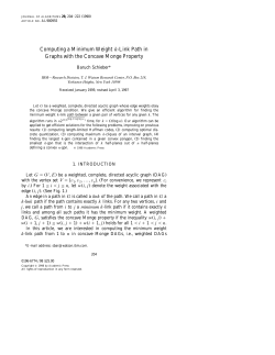 Computing a Minimum Weight k-Link Path in Graphs with the